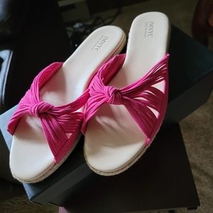 INC International Concepts Pink Knot Slide Sandals